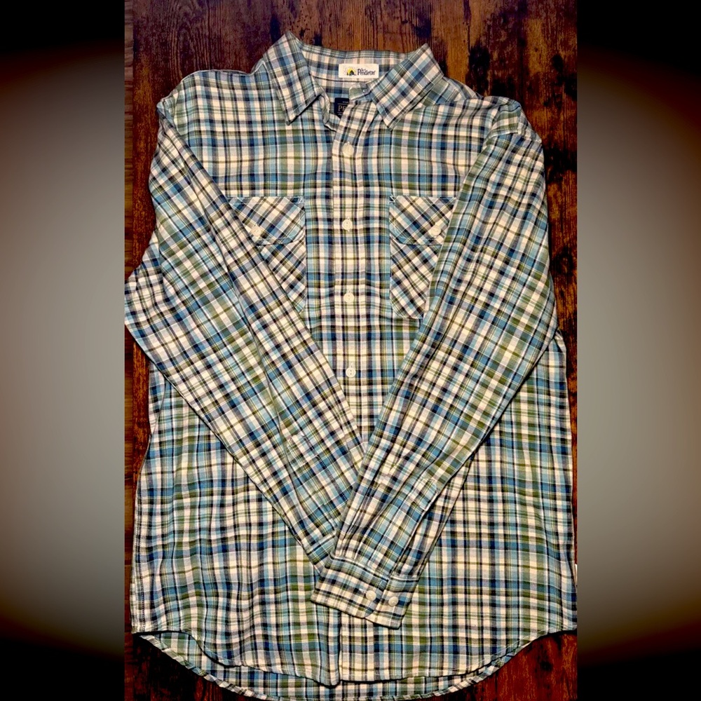 Surf Pendleton Mens Soft Flannel Long Sleeve Plaid Button Up Shirt Size Medium